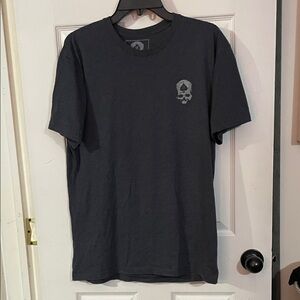 Men's Zero Foxtrot "Stay Zero" Charcoal Skull Tee. Size L